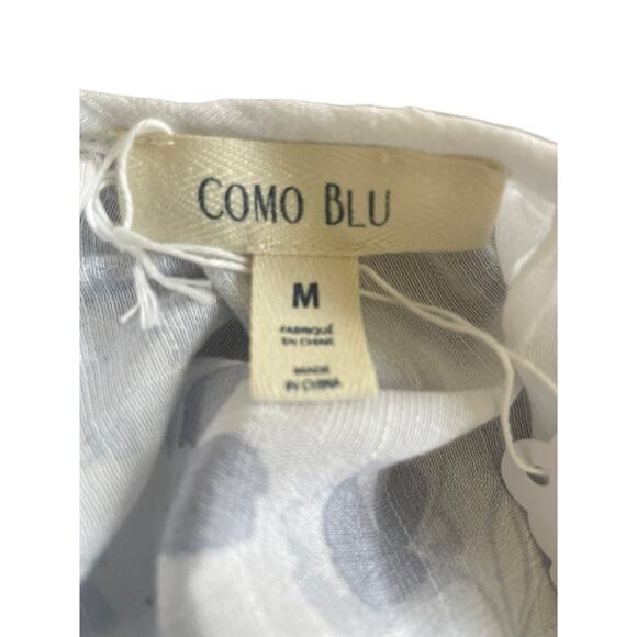 COMO BLU, SIZE M, GRAY TOP WITH PURPLE FLORAL PRINT - Picture 3 of 3